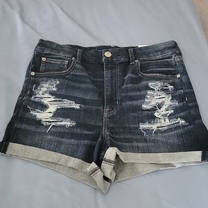 American Eagle Curvy Hi-rise denim shorts